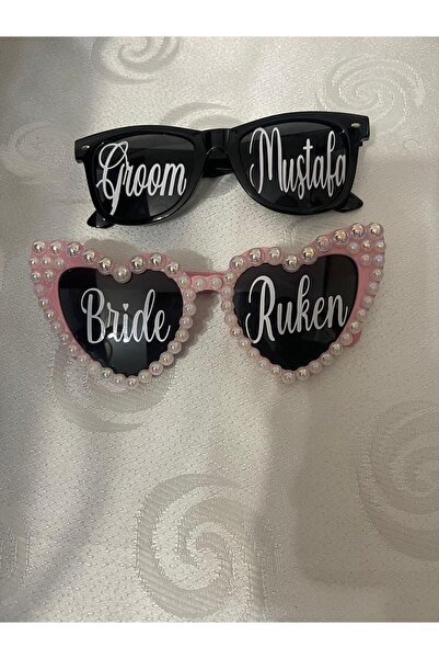 Zelisceisler Kılıfsız Isimli Gözlük, Bride Gözlük, Baskılı Gözlük, Gelin Dama...