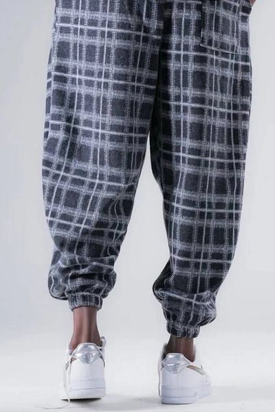 Superbluemexico Men's Patterned Laci Jogger Baggy Trousers
