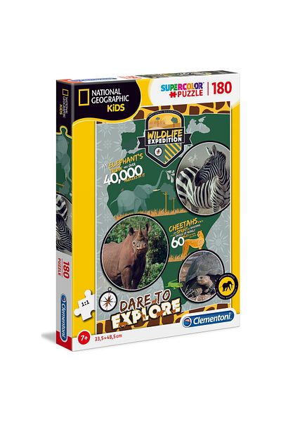 RAVENSBURGER Clementoni Puzzle - 180 Pieces for National Geographic Kids Wildlife Expedition 29207