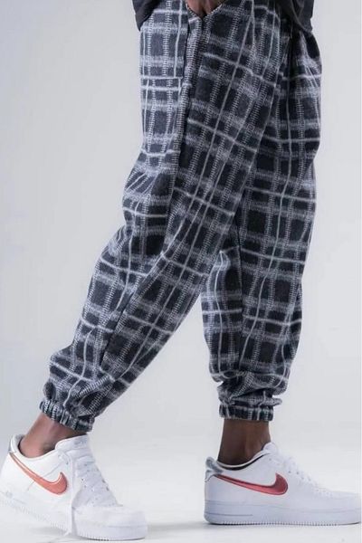 Superbluemexico Men's Patterned Laci Jogger Baggy Trousers