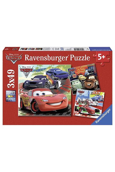 RAVENSBURGER 3 Pieces 49 Piece Puzzle Disney Cars 5 Years Old and Above Children's Puzzle Series