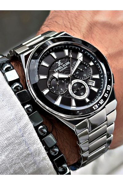 Daniel Klein Brand Silver Color Men's Wristwatch - Bracelet 0850dkl011147