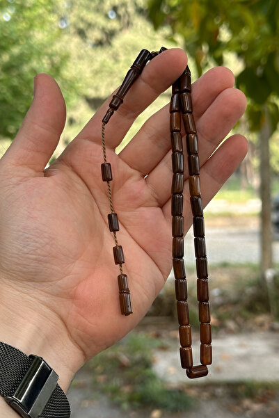 Muammer Köksal Design مسبحة كوكا الداكنة - قطع كبسولة طبيعية، قابلة للجمع وال...