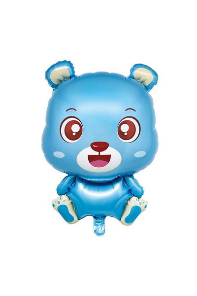 ikm balon Helyuma Compatible Teddy Bear Blue Foil Balloon