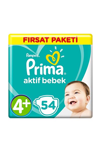 Prima Bebek Bezi Aktif Bebek 4 Beden 54 Adet Fırsat Paketi