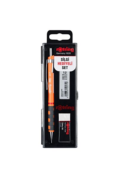 Rotring Tikky 0.7 Min School Set Pencil Set with Eraser Gift Exam Set Neon Or...
