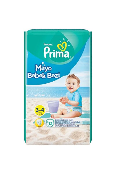 Prima Bebek Havuz Bezi Deniz Bezi Mayo Bez 3-4 Beden 12 Adet