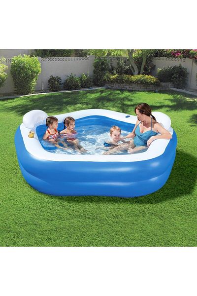 BESTWAY حوض سباحة عائلي ممتع من Bestway مقاس 213X207X69 سم - 26-54153