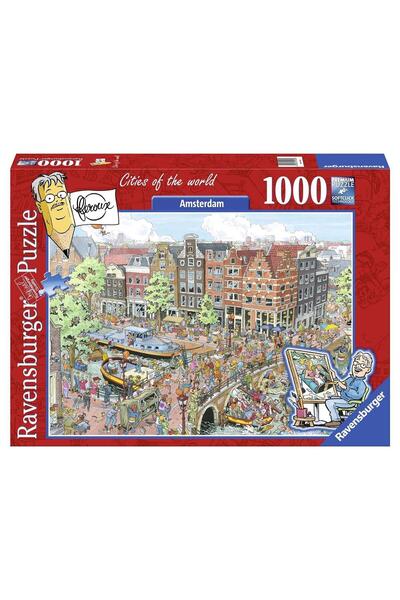 RAVENSBURGER 1000 Parça Puzzle Amsterdam Karikatür Yapboz Premium Puzzle Serisi