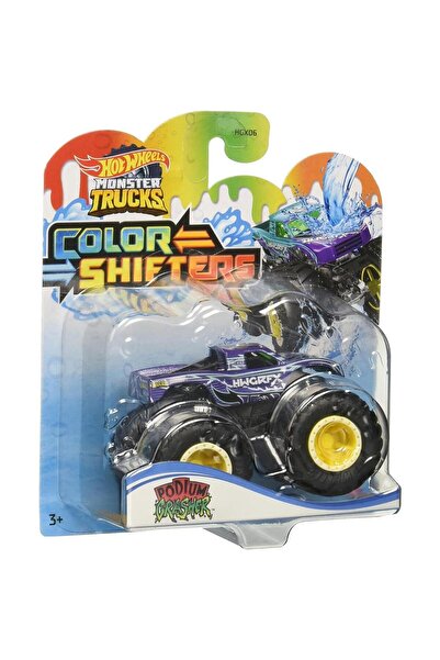 HOT WHEELS Monster Trucks Color Shifters Renk Değiştiren Arabalar Podıum Crasher Hgx08 Hotwheels Mon