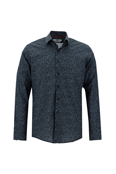 Kiğılı Бавовняна сорочка Slim Fit з принтом - довгі рукави