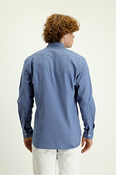 Kiğılı Βαμβακερό Slim Fit μακρυμάνικο αθλητικό πουκάμισο