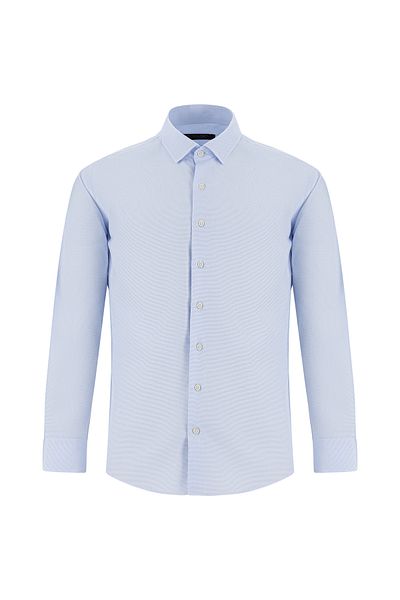 Abdullah Kiğılı Classic Patterned Slim Fit Cotton Shirt - Long Sleeve