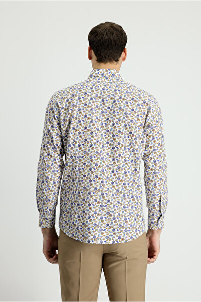 Kiğılı Cămașă sport din bumbac imprimat, cu mânecă lungă, slim fit