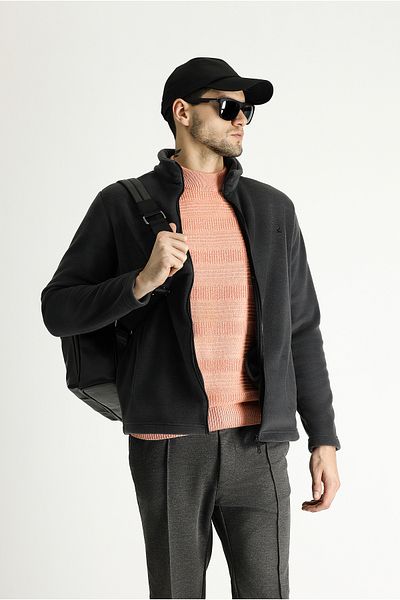 Kiğılı Zippered Embroidered Fleece Sweatshirt