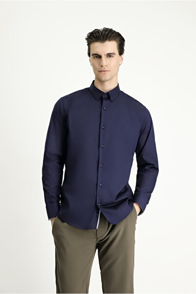 Kiğılı Κλασικό βαμβακερό πουκάμισο με μακριά μανίκια Slim Fit Slim Fit