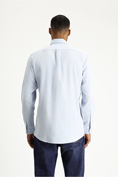 Kiğılı Uzun Kol Regular Fit Oxford Pamuk Gömlek