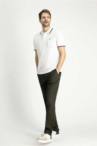 Kiğılı Cotton Polo Neck T-Shirt - Regular Fit and Patterned Embroidery