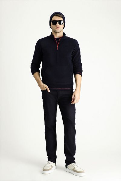 Kiğılı Half Zipper Fleece Sweatshirt