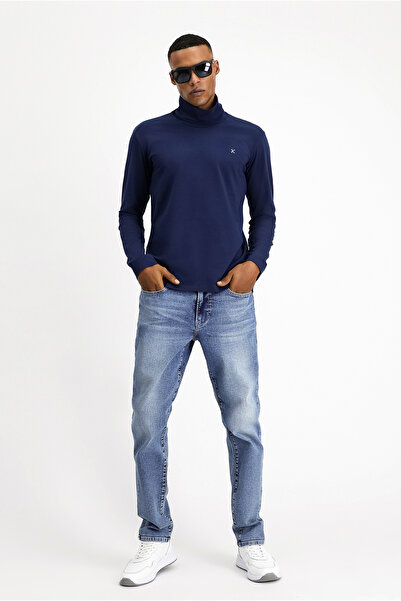 Kiğılı Бавовняна футболка Slim Fit з коміром-стійкою