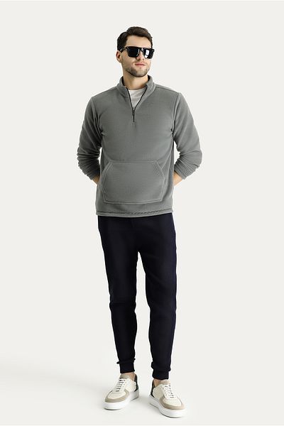Kiğılı Half Zipper Fleece Sweatshirt