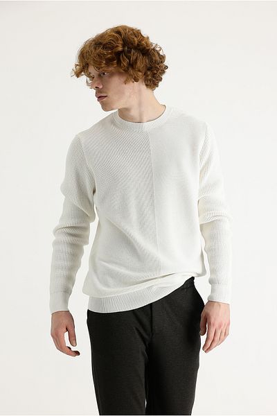 Kiğılı Crew Neck Slim Fit Slim Fit Patterned Knitwear Sweater