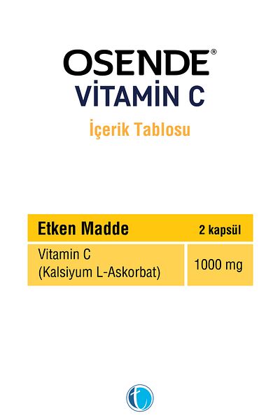Osende Vitamin C 500 Mg 60 Herbal Capsules