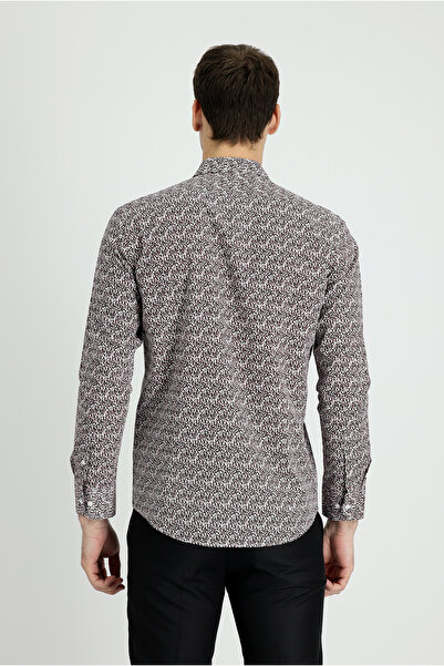 Kiğılı Βαμβακερό πουκάμισο με στάμπα Slim Fit - Μακρυμάνικο