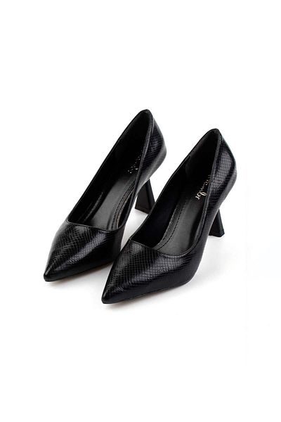 Bambi Pantofi cu toc clasici de damă negri K01058124007