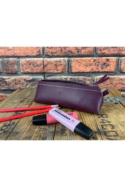 Südor Mona Lisa Soft Leather Stylish Triangle Pen Holder Purple