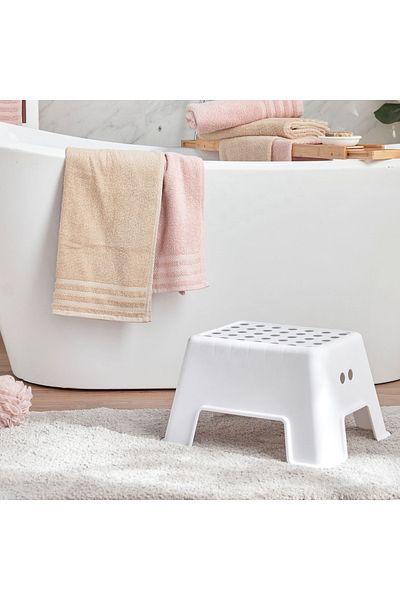 IKEA BOLMEN White Step Stool – Anti-Slip, Durable & Safe for Kids and Adults, Holds up to 100 kg