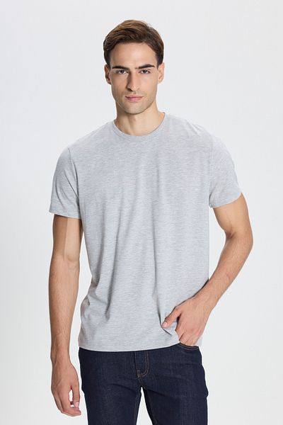 AC&Co / Altınyıldız Classics Slim Fit Crew Neck Basic T-shirt Πακέτο 2