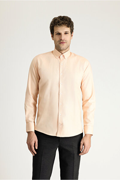 Kiğılı Μακρυμάνικο πουκάμισο με λεπτή εφαρμογή Oxford με βαμβακερό γιακά με κουμπιά