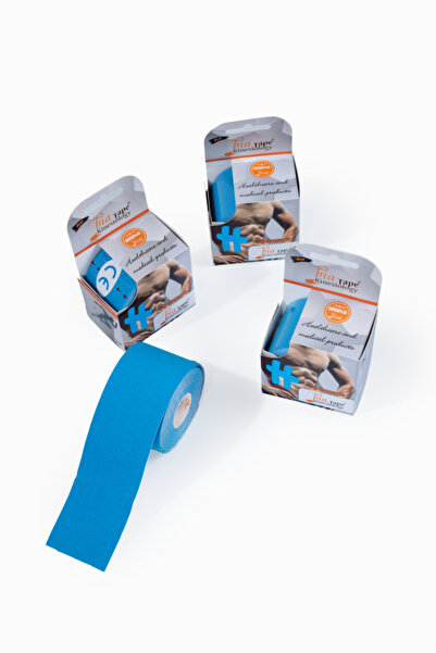 BiaTape Bia Tape Kinesiology Ağrı Bandı 5cm X 5metre Mavi