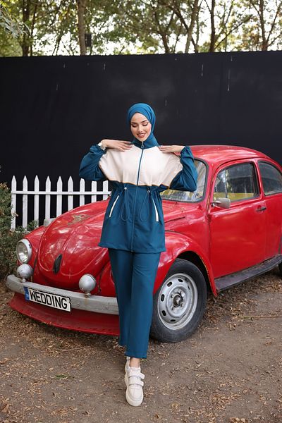 MİMİ Luxury Wear Σετ Hijab Tunic Παντελόνι Double Crep Bottom-Top