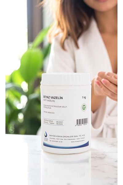 Mois Pure 1 kg White Vaseline Solid - Additive-Free, Pure and Natural Vegan Vaseline