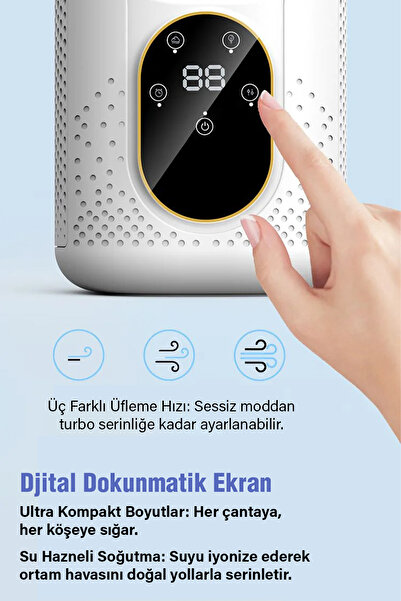 ROBO Taşınabilir Kişisel Hava Soğutucu 4 Ü Bir Arada. Hava Soğutucu-buharlı Nemlendirici-masa Fanı