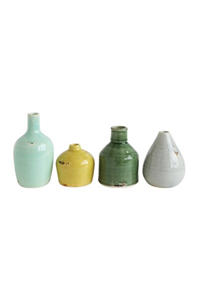 Warm Design Terra Cotta Set of 4 Vases
