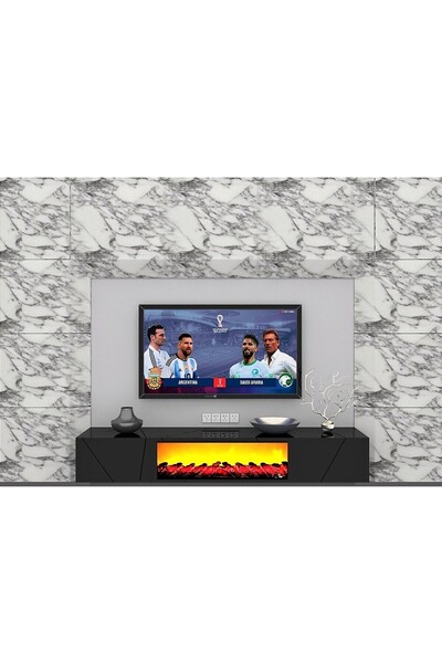 ŞÖMİNE EVİ Dekoratif Elektrikli Şömine 5 Efekt Bluetooht Uzaktan Kumandalı 80...
