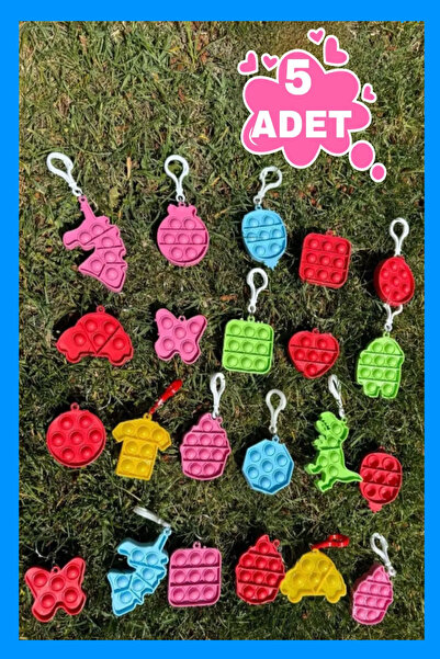 Ayver 5 Adet Oyuncak Popit Anahtarlık Doğum Günü Hediyesi Karne Hediyesi