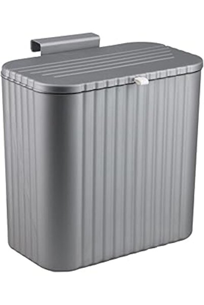 Neva Mutfak Tezgah Üstü Ve Dolap Askılı Çöp Kovası 12lt Gri