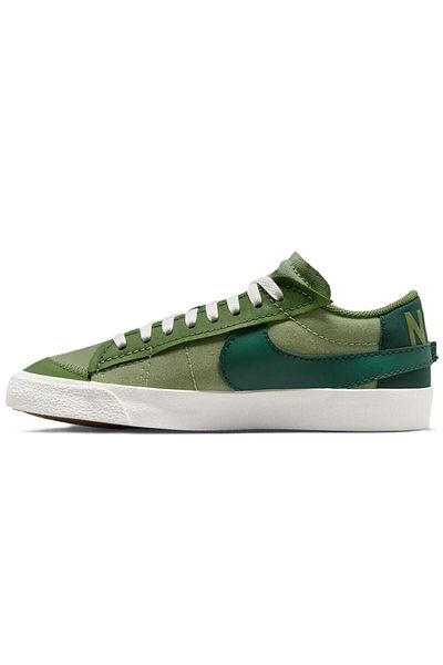 Nike Blazer Low 77 Jumbo Leather Genuine Leather Casual Sports Shoes Green