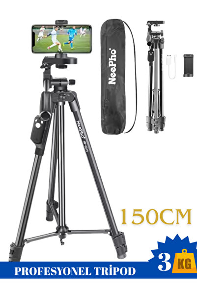 Smith Profesyonel Fotoğraf Ve Video Çekimi Tripot Telefon Tutucu Youtuber Tri...