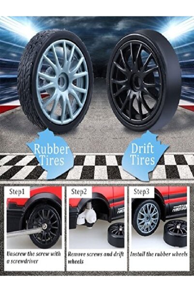 AYFİLEM Şarjlı Kumandalı Drift Arabası Full Fonksiyon Hızlı Işıklı 1:22