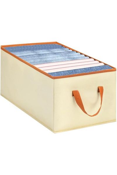 Deli Large PU leather fabric storage box