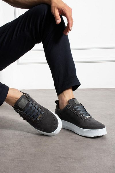 L.A Polo Thick Sole Smoked Color Suede Men's Sneaker