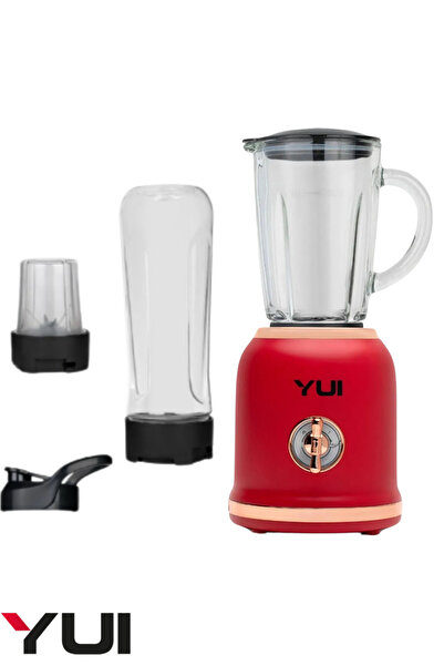 Yui M18 Retro Blender Seti -600 ml Kişisel Smoothie -450 ml Rondo Cam Hazne-180 ml Öğütücü