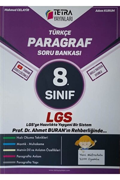 TETRA Yayınları 8.sınıf Lgs Paragraf Soru Bankası