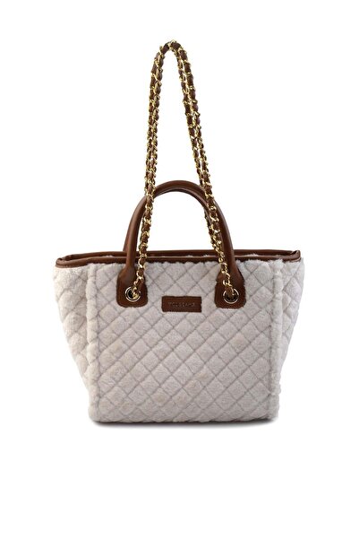 Bambi Krem Taba Kadın Omuz Çantası C06065043097