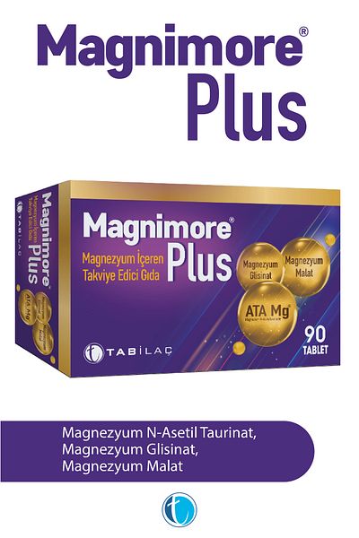 Magnimore Plus Magnesium 90 Tablets N-Acetyl Taurinate Bisglycinate Malate